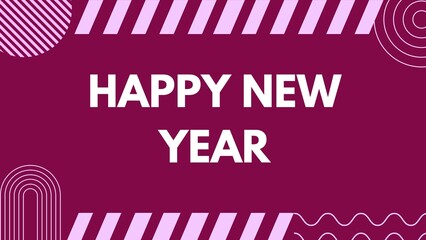Happy new year letters banner, Happy new yeaR illustration. use forposter, banner, flyer, background