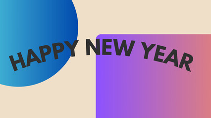 Happy new year letters banner, Happy new yeaR illustration. use forposter, banner, flyer, background