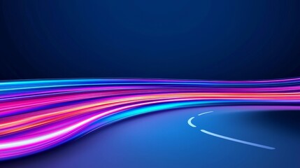 Vibrant abstract illumination backdrop with a speed motion light streak effect.