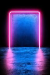 In the night city, neon lights reflect off wet asphalt, while smoke and smog fill the air.