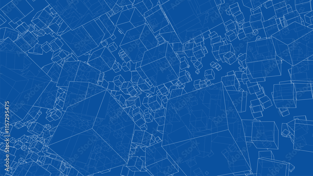 Poster wireframe boxes. sketch style