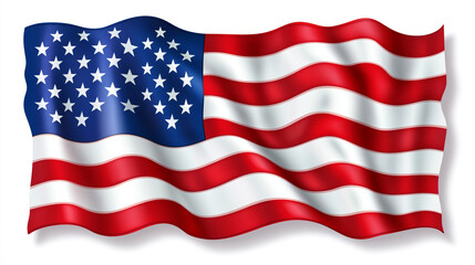 Obraz premium Waving American flag symbolizing freedom and remembrance for Memorial Day. 