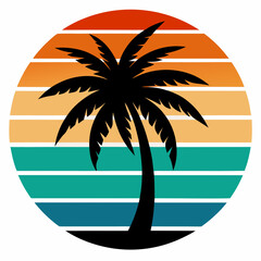 plam tree with Retro