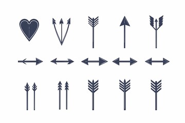 Collection of Arrow Icons and Symbols in Various Styles and Shapes