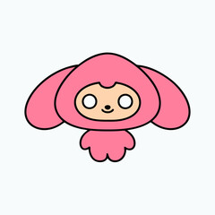 Cute Minimalistic Mascot with Big Eyes - Download Now