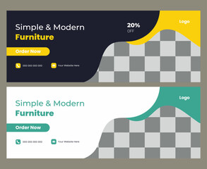  Stylish modern furniture Facebook cover design 
