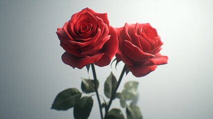 A stunning bouquet of red roses set against a crisp white background with a clean cutout for easy placement