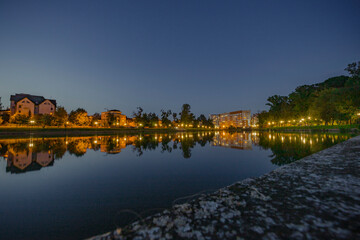 Obraz premium Koenigsberg pond in the evening