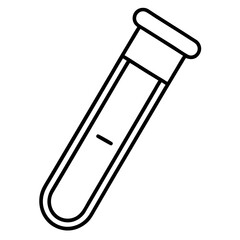 Elegant Lab Test Tube Line Art Illustration