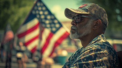 Honoring heroes during Memorial Day celebration at a local park. 