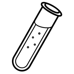 Elegant Lab Test Tube Line Art Illustration