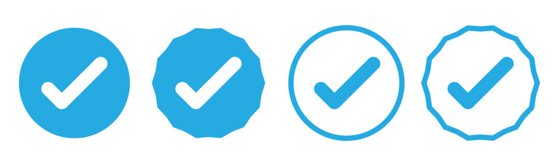 Check mark icons. Check marks symbol, logo. Green checkmark Illustration. Vector.