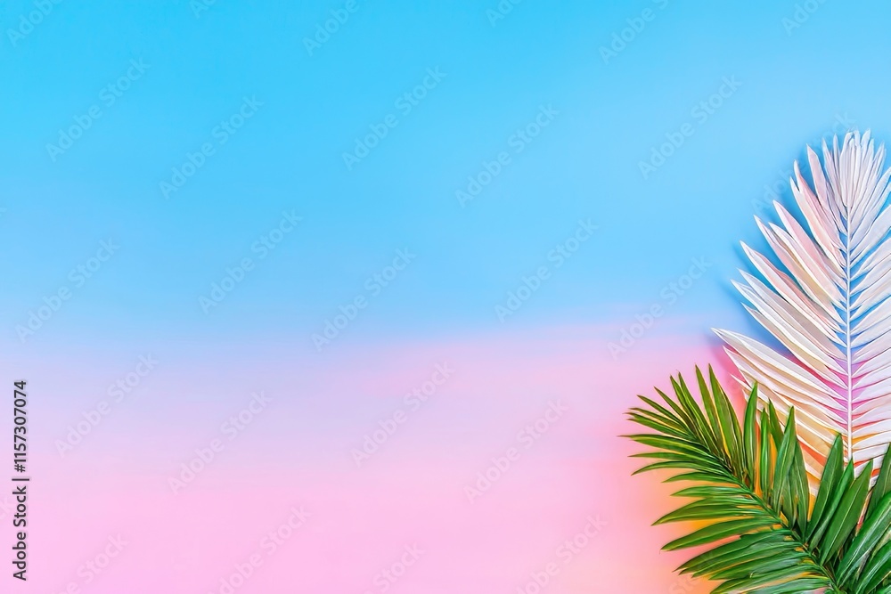 Aufkleber a blurred abstract image with smooth lines and a blue gradient background in pantone colors.