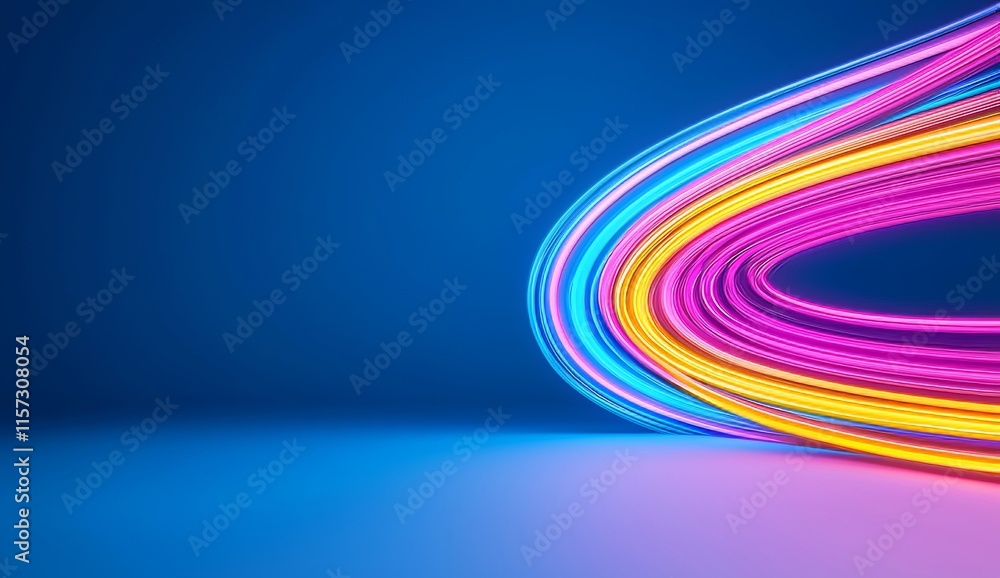 Poster a star explosion with particles, set against an abstract multicolored background, creating a beautif