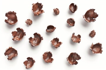 Obraz premium Chocolate bowls on white background