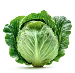 Ripe cabbage isolated on white background