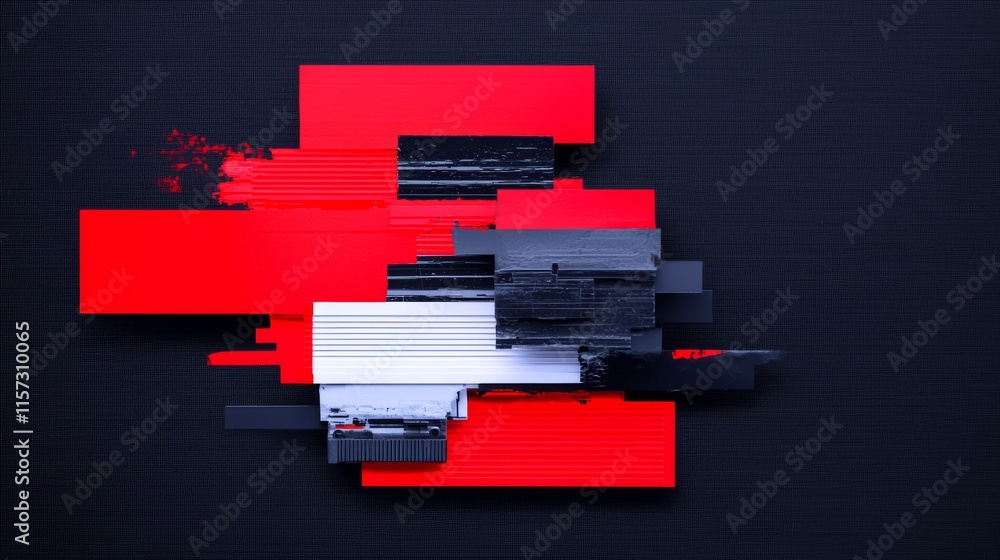 Poster a collection of visual effects for television, including glitch noise, static, and a crt screen disp