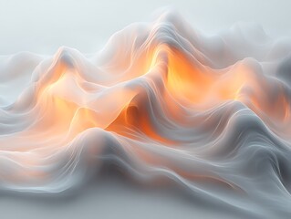 Obraz premium Abstract glowing waves, light and shadow.