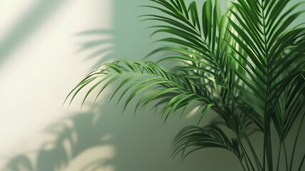 Obraz premium Tropical palm branches in corners