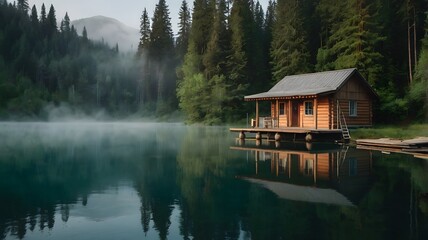 Fototapeta premium lake in the mountains