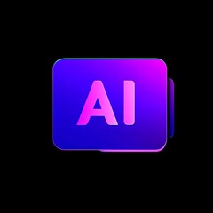 Modern Digital Display With Vibrant Colors Showcasing AI Technology Concept on a Sleek Background