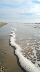 Seafoam and sand: A light-colored beach scene with soft seafoam and gentle waves. HD phone wallpaper.