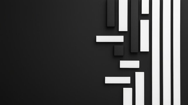 A digital background featuring a black and white glitch texture, composed of pixel art lines resembling computer code.