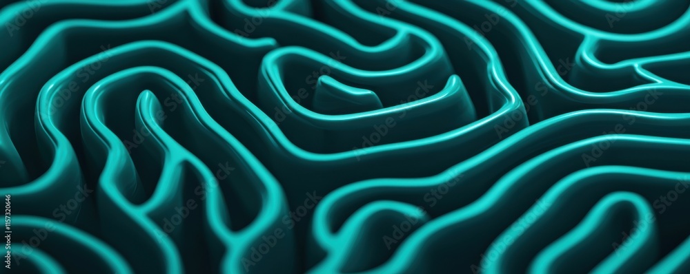 Fototapete optical illusions and perception concepts. a close-up view of intricate, flowing lines resembling a 
