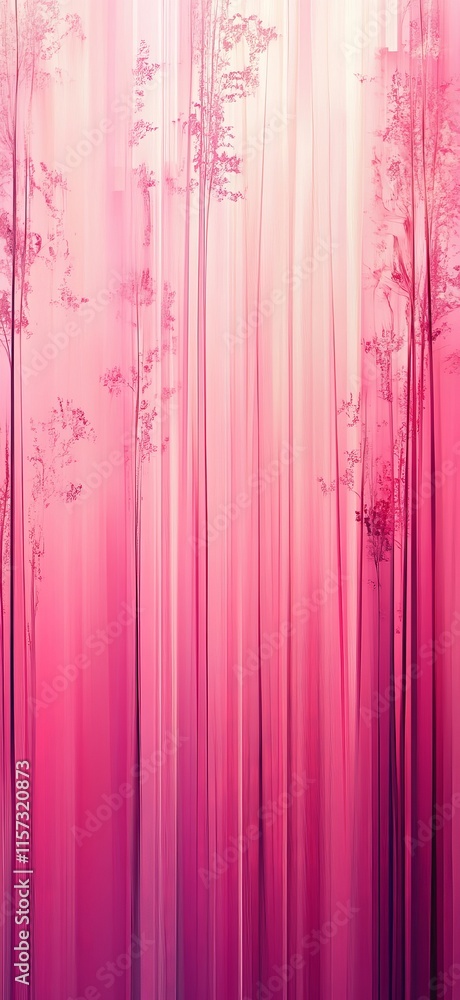 Poster vibrant pink floral patterns with delicate textures and layered hues creating an enchanting visual e