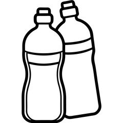 bottle of water isolated on white