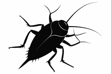 Cockroach pest or roach infestation line art vector icon. Cockroach vector icon. Cockroach logo template vector icon illustration design