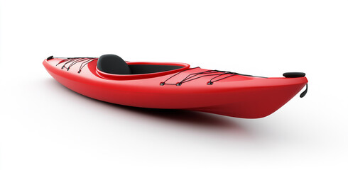 Naklejka premium red kayak on a white background, with copy space
