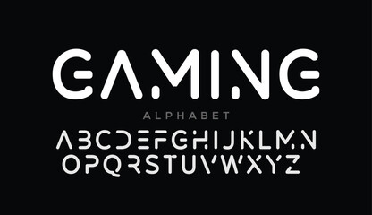 Minimal modern alphabet fonts. Typography minimalist urban digital fashion future creative logo font. vector illustration
