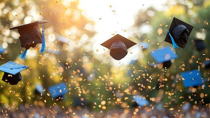 A graduate throwing their cap into the air with joy, representing a major life milestone achieved