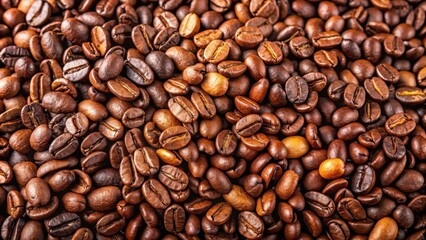Fototapeta premium Coffee Bean Pile with Diverse Types