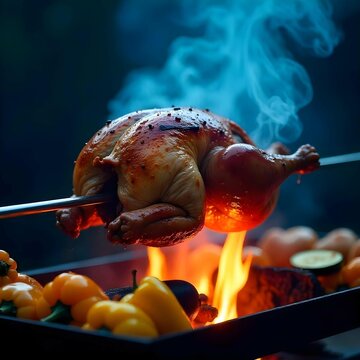 Chicken sizzling with smoki flavor