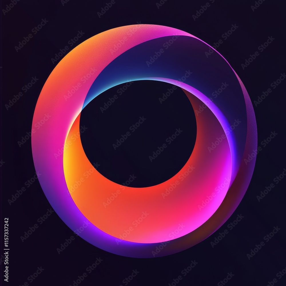 Poster colorful abstract swirl design creating a vibrant visual harmony with gradients and fluid shapes, ca