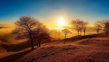 sunrise in the forest