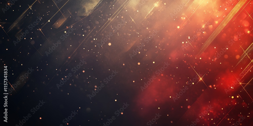 Aufkleber bright lights create a mesmerizing atmosphere in a dark setting with shimmering dust particles and c