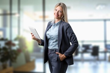 Smiling professional business manager posing