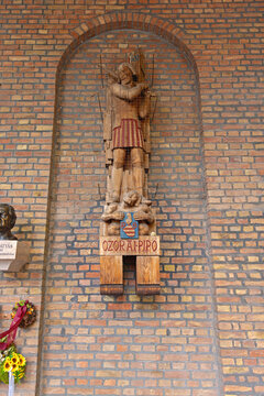 Wooden Sculpture of Ozorai Pipo Historic Landmark in Szeged Hungary