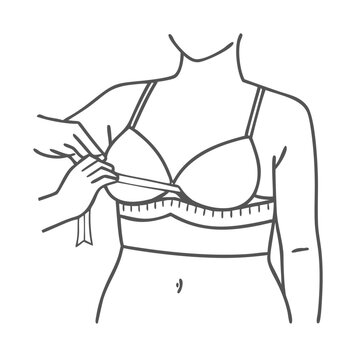 measuring bust line with tape measure clip art preview