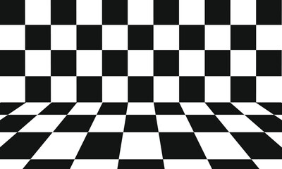 white and black empty space vector Chess pattern. Background finish flag.