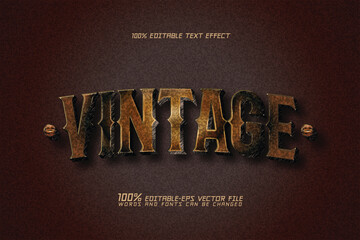 vitnage rustic old text editable