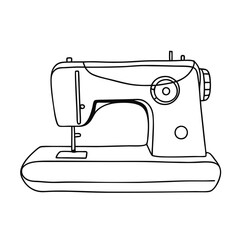 Line art of a sewing machine 