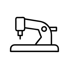 Sewing Machine Line Icon 