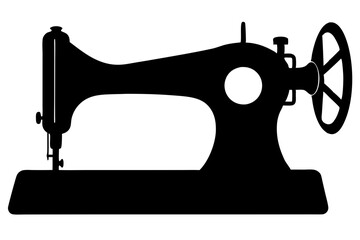 Sewing machine silhouette vector illustration 
