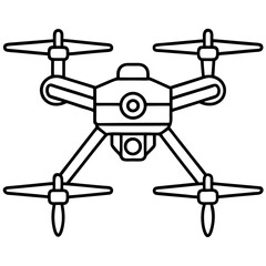 High-Quality Drone Line Drawing | Vector illustration