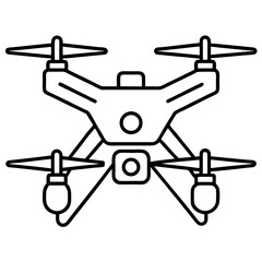 High-Quality Drone Line Drawing | Vector illustration