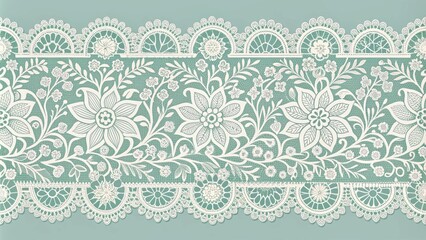 Lace Ribbon Seamless Pattern with Floral Elements, texture, decorative,  texture, decorative, weave, embellishment